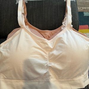 Tahari Lounge Bralettes. Light pink & mauve.